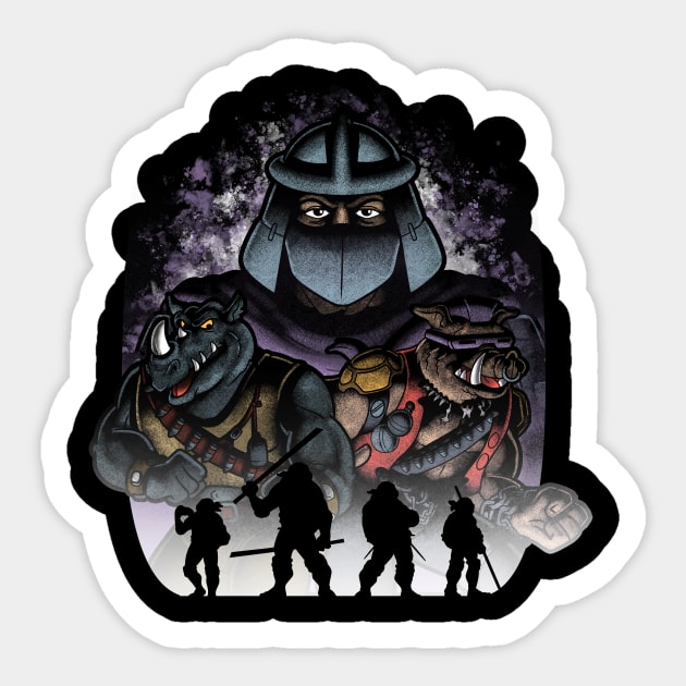 Ninjas villains Sticker by Cromanart